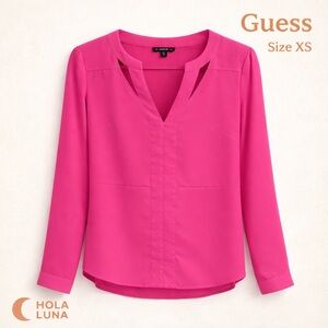 GUESS PINK BLOUSE WITH CUTOUTS